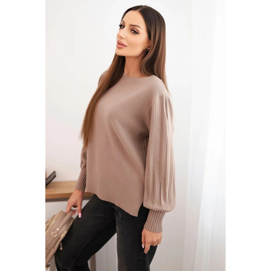 Sieviešu gaiši brūns kardigāns Biank Sieviešu džemperi