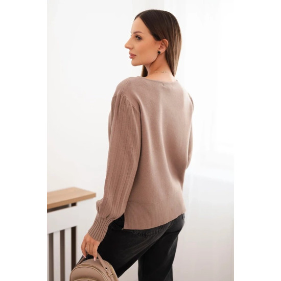 Sieviešu gaiši brūns kardigāns Biank Sieviešu džemperi