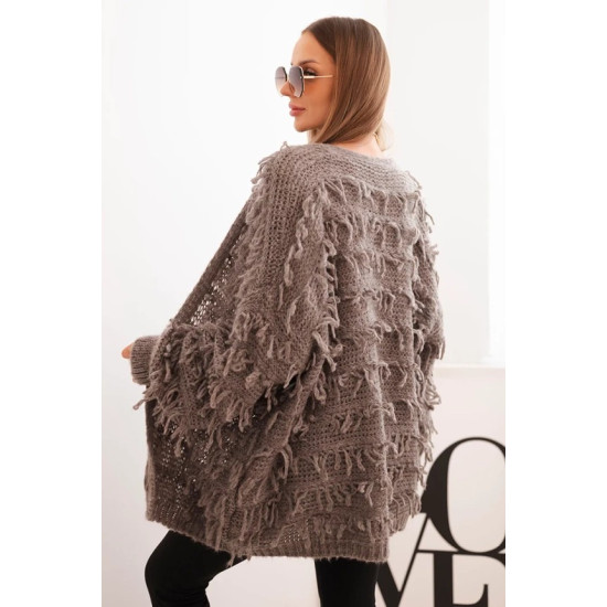 Sieviešu pelēkbrūns kardigāns Uma Sieviešu džemperi