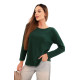 Damski sweter w ciemnozielonym kolorze od Romil'a