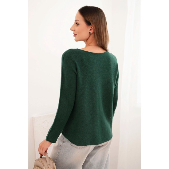 Sieviešu tumsi zaļā krāsas jaciņš Romil Sieviešu džemperi