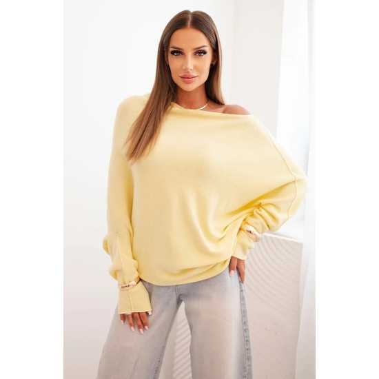 Sieviešu dzeltenais džemperis Anitai Sieviešu džemperi