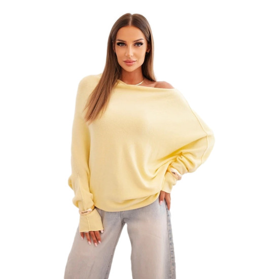 Sieviešu dzeltenais džemperis Anitai Sieviešu džemperi