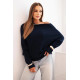 Sieviešu tumši zils adīts džemperis Anita. Sieviešu džemperi