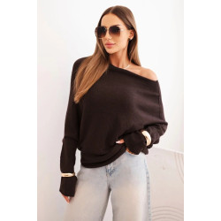 Sieviešu tumši brūns adīts jaka Anit Sieviešu tumši brūns adīts jaka Anit