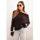 Sieviešu tumši brūns adīts jaka Anit Sieviešu džemperi