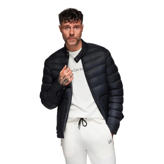 Vīriešu melnā jaka Garin. Ādas jakas