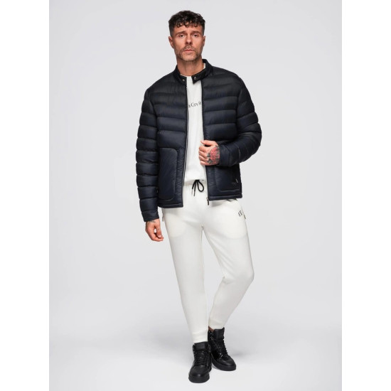 Vīriešu melnā jaka Garin. Ādas jakas