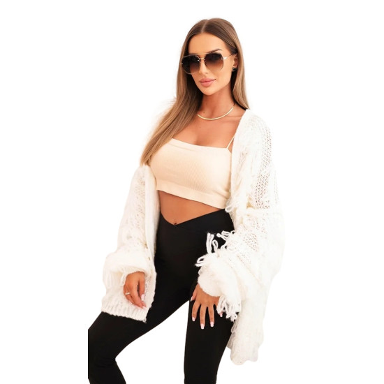 Sieviešu balts kardigāns Uma Sieviešu džemperi