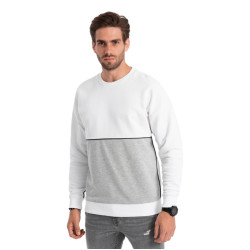 Vīriešu balts/pelēks džemperis Tomson Vīriešu balts/pelēks džemperis Tomson