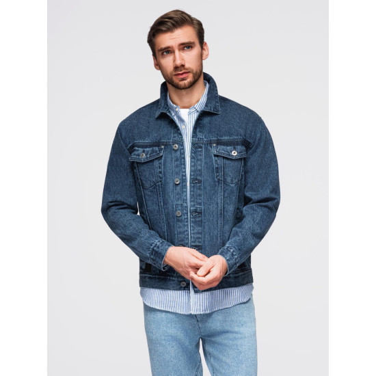 Vīriešu zila džinsa jaka Auger Rudens/Pavasaris