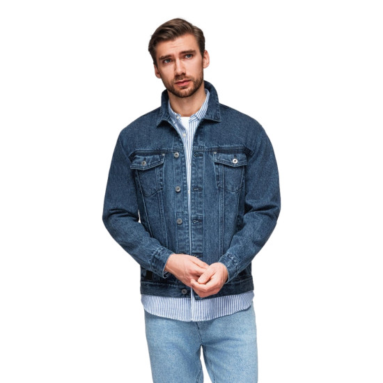 Vīriešu zila džinsa jaka Auger Rudens/Pavasaris