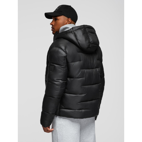 Vīriešu melna jaka Norbe. Vīriešu jakas un mēteļi