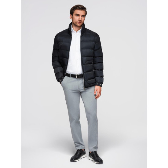 Vīriešu stepēta melna jaka Wudi Ziemas jakas