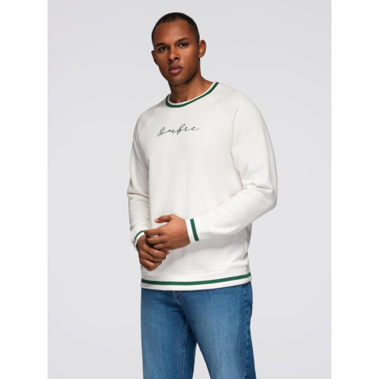 Vīriešu balts džemperis Ombre Džemperi bez kapuciņiem