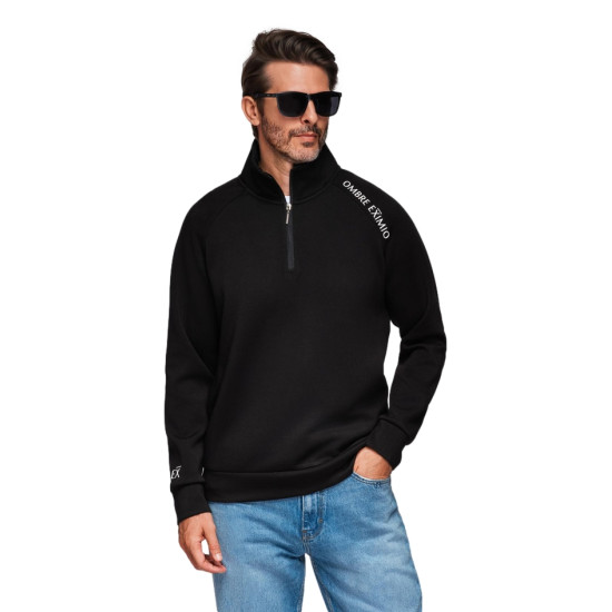 Vīriešu melns džemperis Exim Džemperi