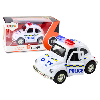 Klasiska balta policijas automašīna