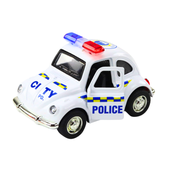 Klasiska balta policijas automašīna 20664 - Rotaļlietu automašīnas Klasiska balta policijas automašīna Uzņēmuma automašīnas