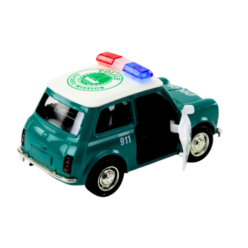 Klasiska zaļa policijas automašīna