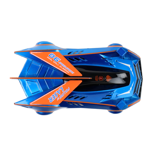 Sports car driving on the walls and ceiling with a blue laser Radio-controlled toys