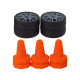 Remote Controlled Sports Car R/C 1:24 Orange Interchangeable Wheels Radio vadāmās rotaļlietas