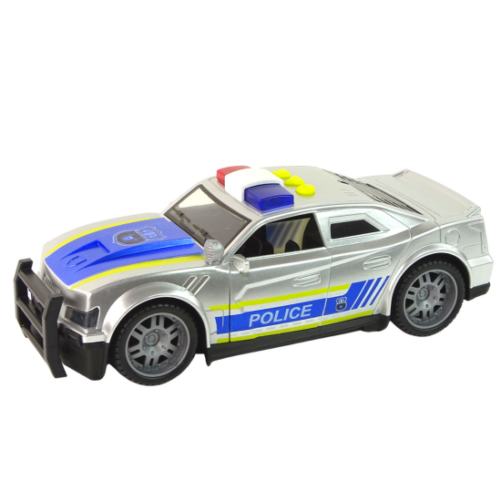 Pelēka policijas automašīna ar gaismas un skaņas efektiem 15467 - Rotaļlietu automašīnas Pelēka policijas automašīna ar gaismas un skaņas efektiem Uzņēmuma automašīnas