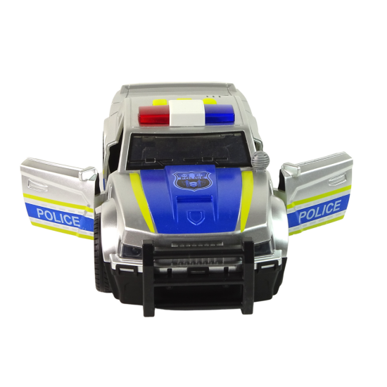 Pelēka policijas automašīna ar gaismas un skaņas efektiem 15467 - Rotaļlietu automašīnas Pelēka policijas automašīna ar gaismas un skaņas efektiem Uzņēmuma automašīnas