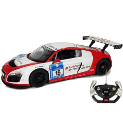 Automašīna R/C Audi R8 LMS Rastar 1:14 Balta un sarkana