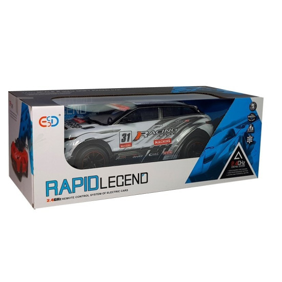 Tālvadības rallija automašīna 1:10 balta R/C Radio vadāmās rotaļlietas