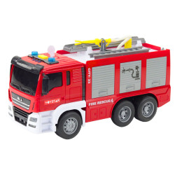 Rotaļlietu ugunsdzēsēju automašīna ar gaismas un skaņas efektiem