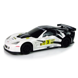 Sporta auto R/C 1:24 Corvette C6.R balts 2.4 G lukturi