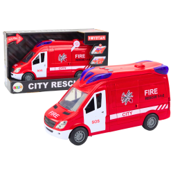 Ugunsdzēsības mašīna ar skaņas un gaismas efektu