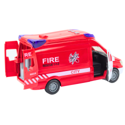 Ugunsdzēsības mašīna ar skaņas un gaismas efektu