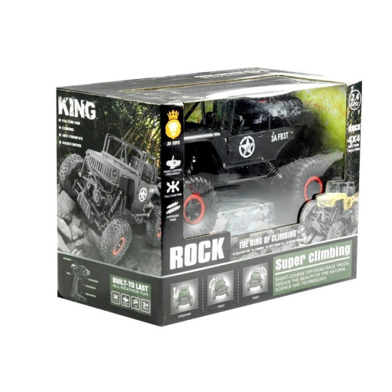 Auto Zdalnie Sterowane Jeep R/C 1:18 Czarne Radio vadāmās rotaļlietas