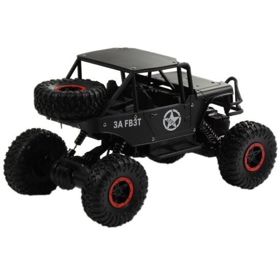 Auto Zdalnie Sterowane Jeep R/C 1:18 Czarne Radio vadāmās rotaļlietas
