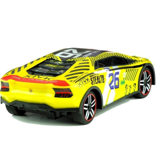 Tālvadības pults vadāma sporta automašīna R/C dzeltena Radio vadāmās rotaļlietas