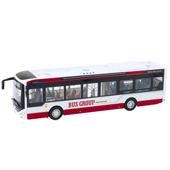 Sarkanais autobuss ar skaņas un gaismas efektu 23743 - Rotaļlietu automašīnas Sarkanais autobuss ar skaņas un gaismas efektu Autobusi