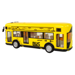 Dzeltens autobuss ar skaņas un gaismas efektu