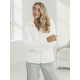 Sieviešu balts džemperis ar kapuci Mona Džemperi ar kapuci