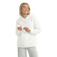Sieviešu balts džemperis ar kapuci Nara Džemperi ar kapuci