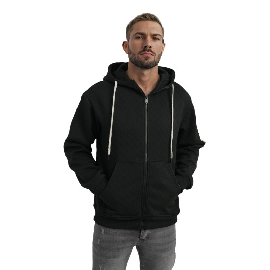 Vīriešu melns svīteris ar kapuci Sport Džemperi ar kapuci