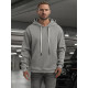 Vīriešu pelēks džemperis ar kapuci Race Džemperi ar kapuci