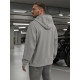 Vīriešu pelēks džemperis ar kapuci Race Džemperi ar kapuci