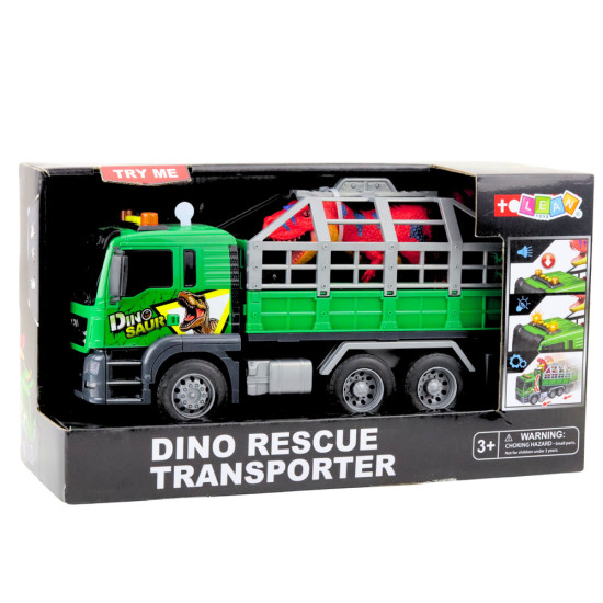 Dinozauru transporta kravas automašīna ar sarkanu dinozauru 21478 - Rotaļlietu automašīnas Dinozauru transporta kravas automašīna ar sarkanu dinozauru Kravas automašīnas