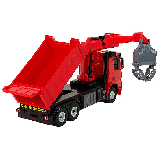 Mercedes Rastar Grab Truck Sarkans Radio vadāmās rotaļlietas