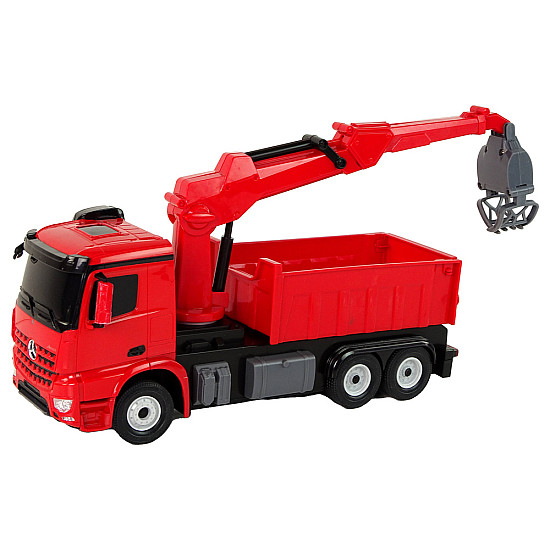 Mercedes Rastar Grab Truck Sarkans Radio vadāmās rotaļlietas