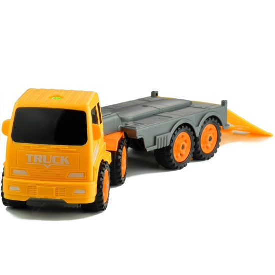 Divi dzelteni celtniecības transportlīdzekļi ar demontāžas instrumentiem 3579 - Rotaļlietu automašīnas Divi dzelteni celtniecības transportlīdzekļi ar demontāžas instrumentiem Būvniecība un lauksaimniecība