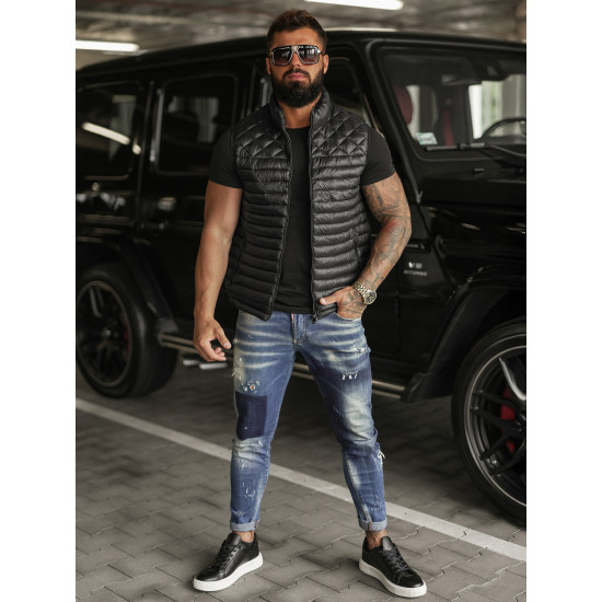 Vīriešu melna veste Kanor JS/16M9333/392B - Vīriešiem Vīriešu melna veste Kanor Vestes
