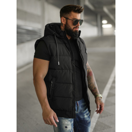 Vīriešu melna veste Corles JS/32M1780/392 - Vīriešiem Vīriešu melna veste Corles Vestes
