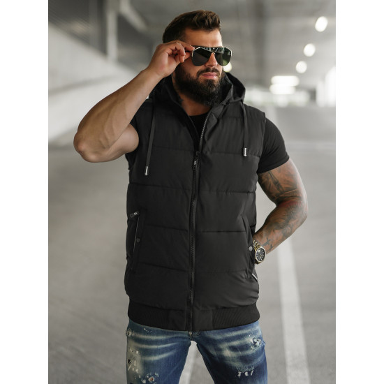 Vīriešu melna veste Corles JS/32M1780/392 - Vīriešiem Vīriešu melna veste Corles Vestes